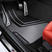 OEM BMW M Performance Floor Mats Front Set - F3X 4-Series | F82 / F83 M3 (51-47-2-407-305)