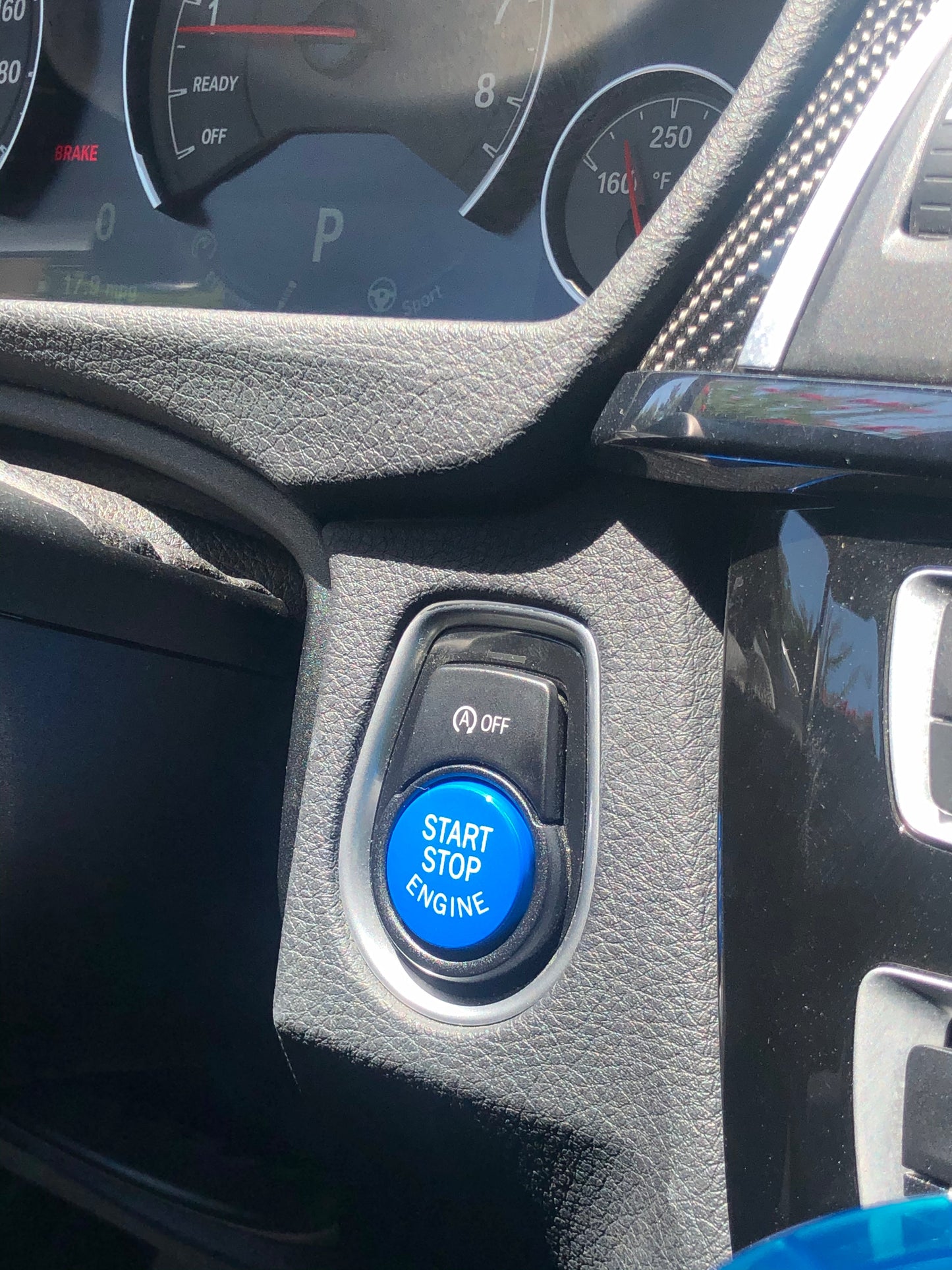 Blue Push Start Stop Button - BMW F-Chassis Vehicles