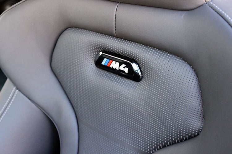 OEM BMW LCI Black 'M4' Seat Badge (Pair of 2) - F82 M4