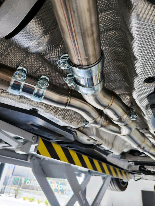 MAD S58 Resonated Single Midpipe (Brace Included) - G80 M3 | G82 / G83 M4