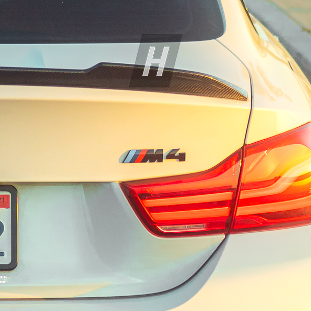 OEM BMW Gloss Black M4 Trunk Emblem - F82 / F83 M4