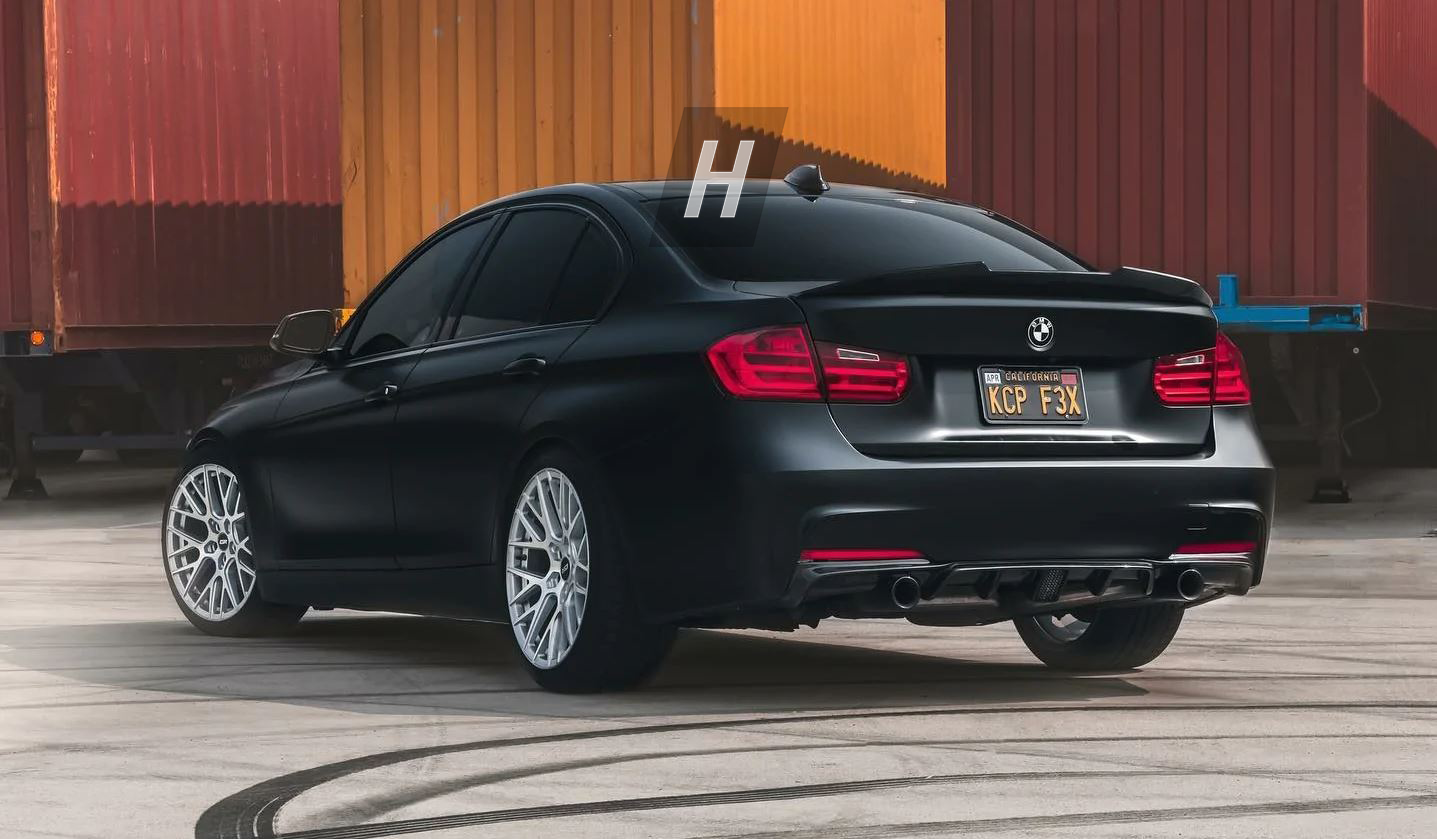 K Style Carbon Fiber Rear Diffuser w/ F1 Brake Light - F3X 3-Series