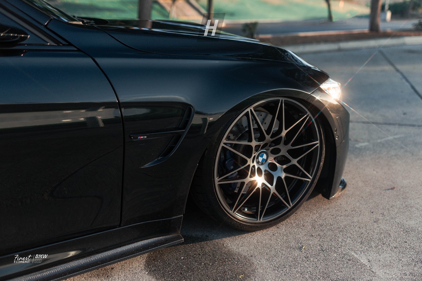 OEM BMW M Performance 'M3' Black Side Gill / Side Marker (Full Set) - F80 M3