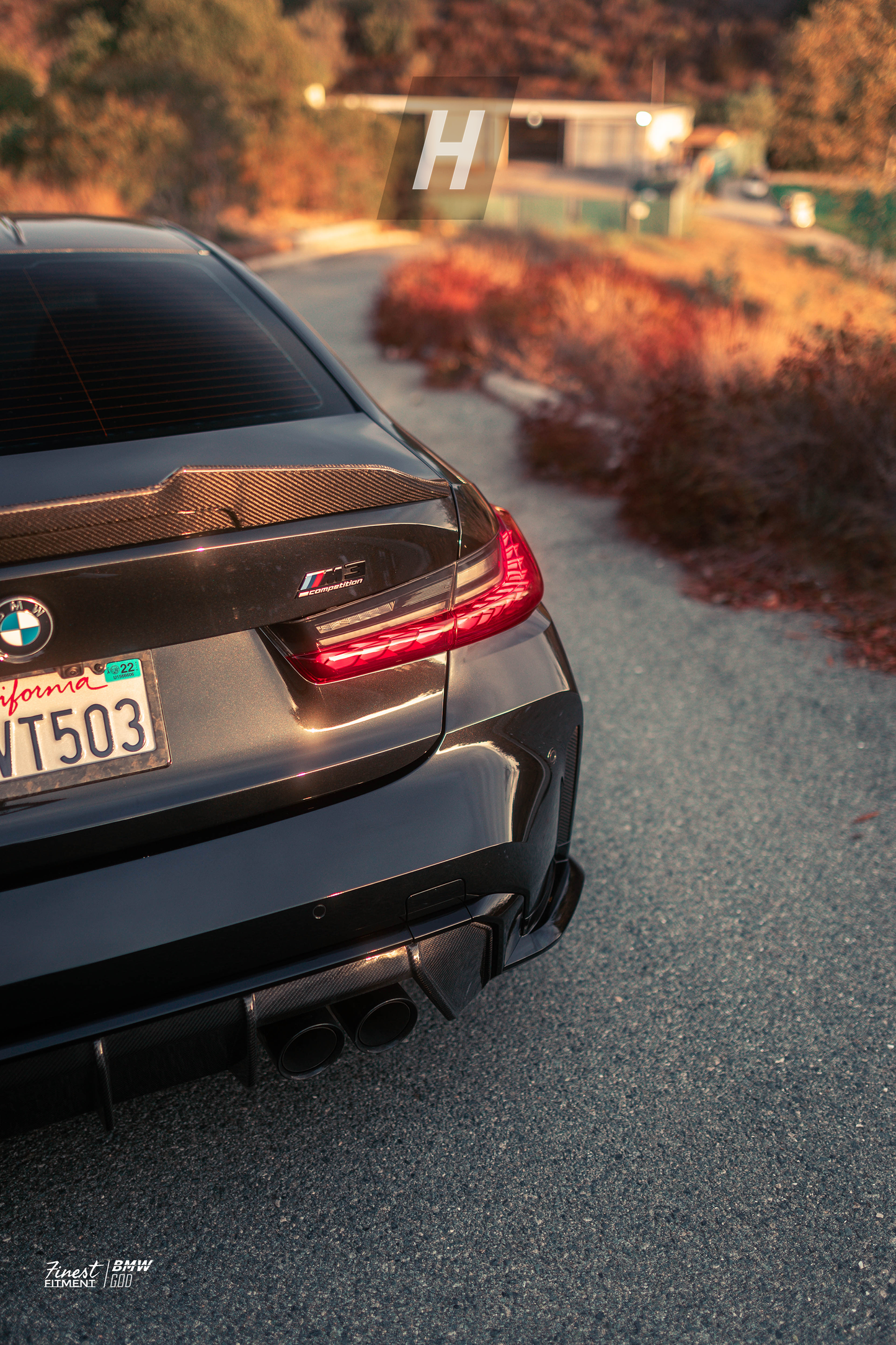 OEM BMW Competition Gloss Black Emblem - G80 M3