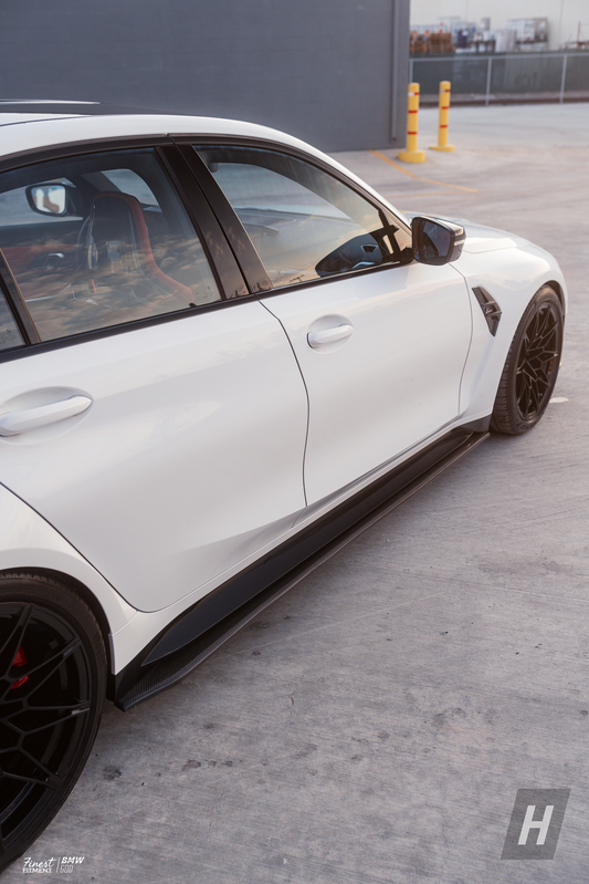 R1 Style Carbon Fiber Side Skirt Extensions - G80 M3