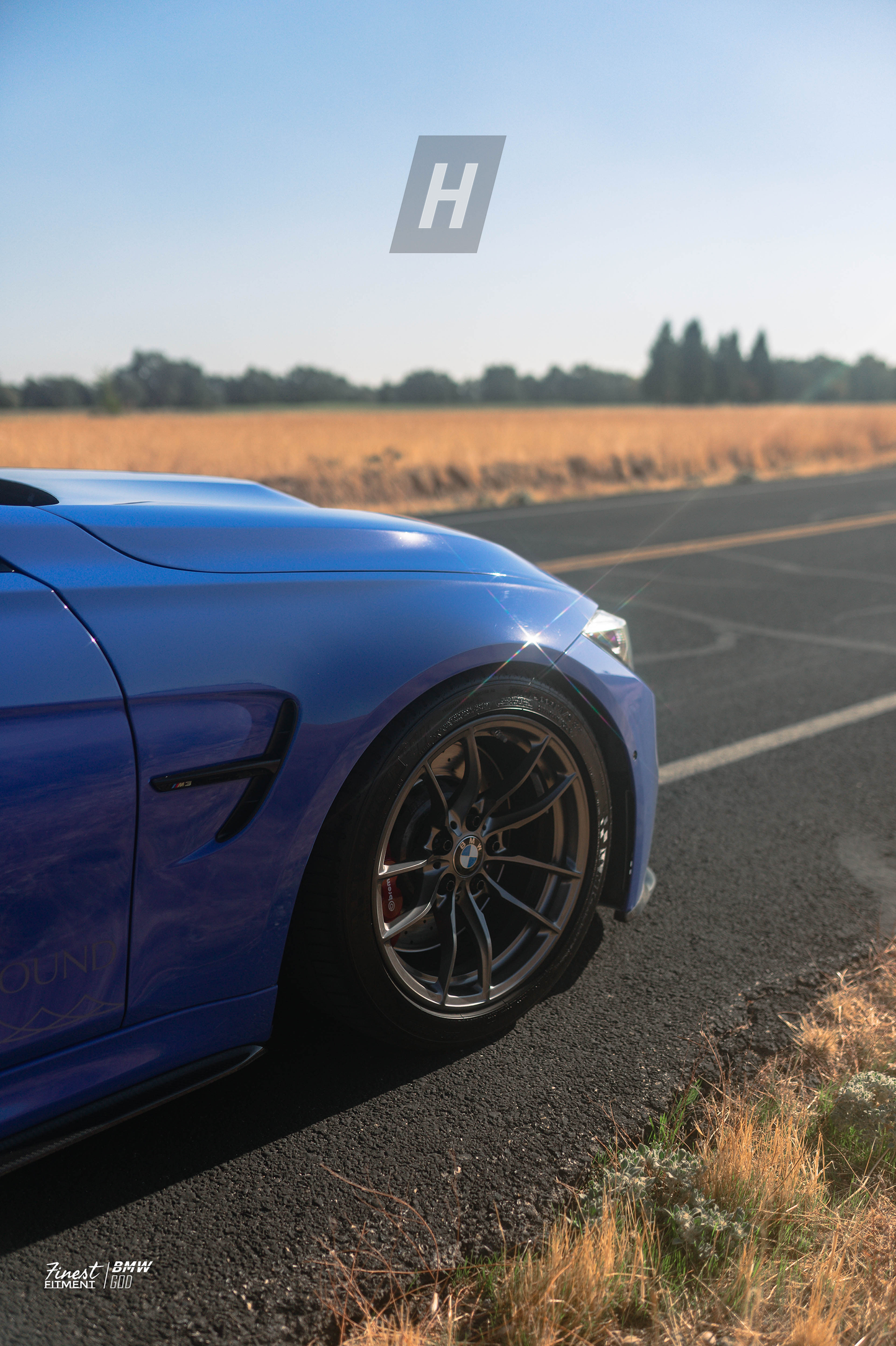 OEM BMW M Performance 'M3' Black Side Gill / Side Marker (Full Set) - F80 M3