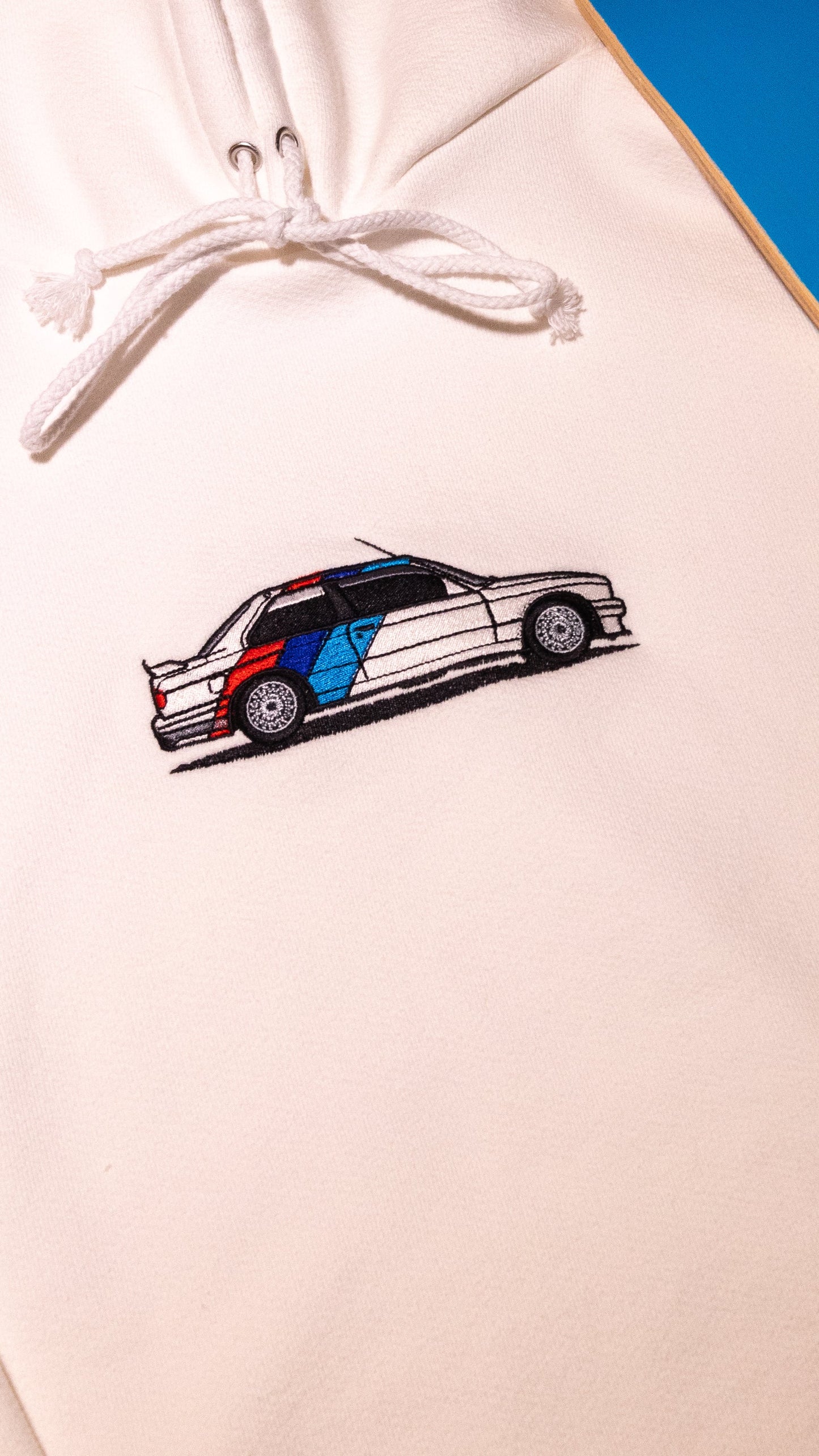 Horizon Motorsport "E30 M3" Embroidered Hoodie - Alpine White