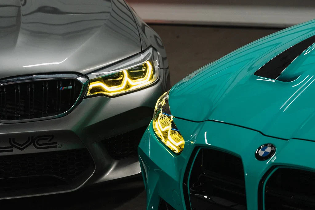 HM CSL Yellow DRL LED Headlight Module Set - F90 M5 | G30 5-Series