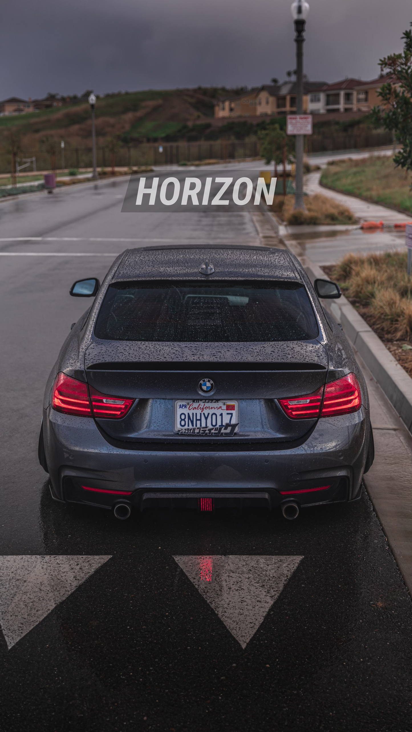 K Style Carbon Fiber Rear Diffuser w/ Functional Third Brake Light - F32 4-SERIES