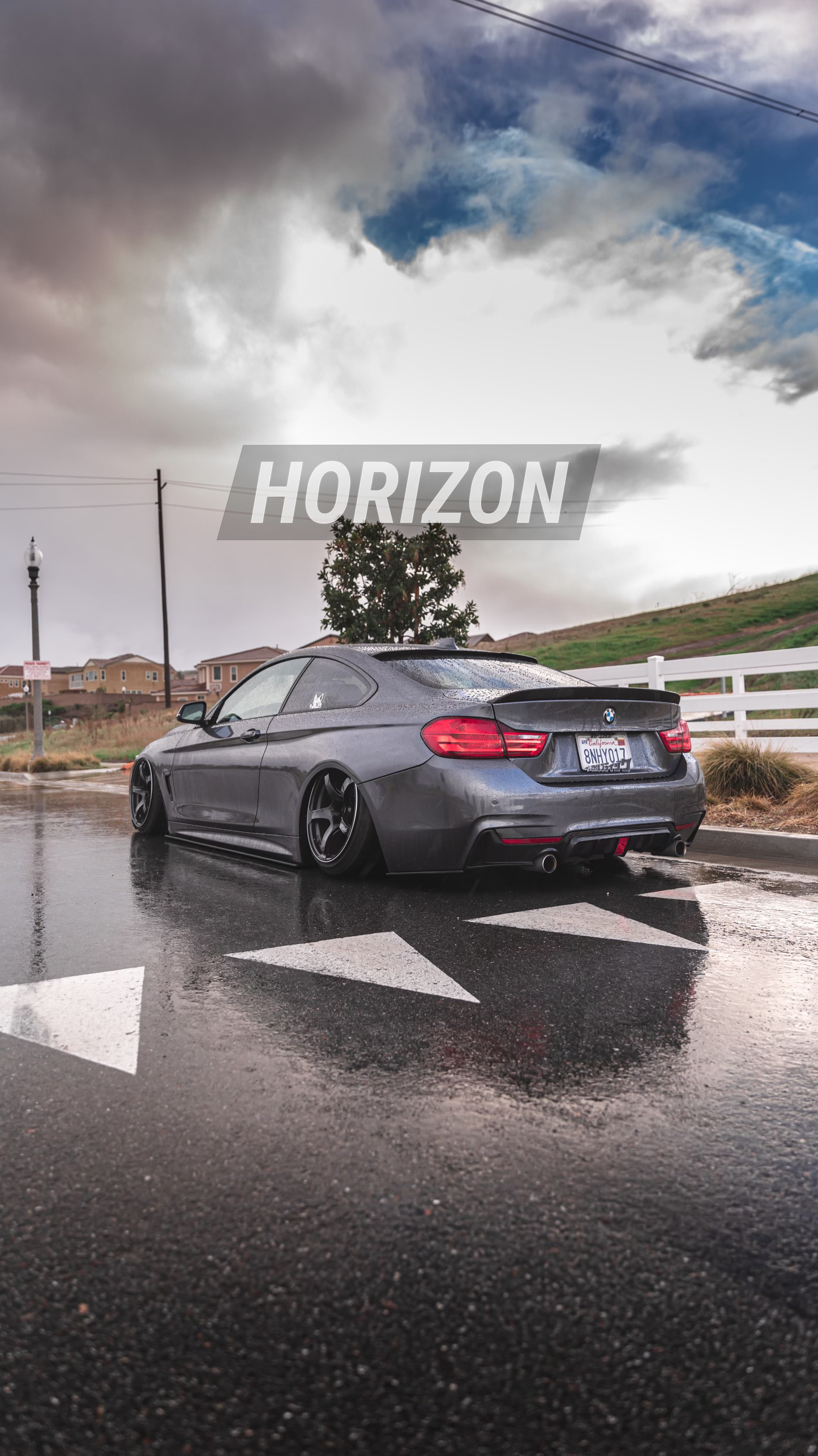 K Style Carbon Fiber Rear Diffuser w/ Functional Third Brake Light - F32 4-SERIES