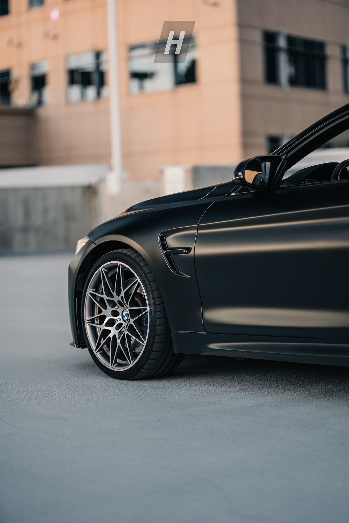 OEM BMW M Performance Black 'M4' Side Gill / Marker (Full Set) - F82 / F83 M4