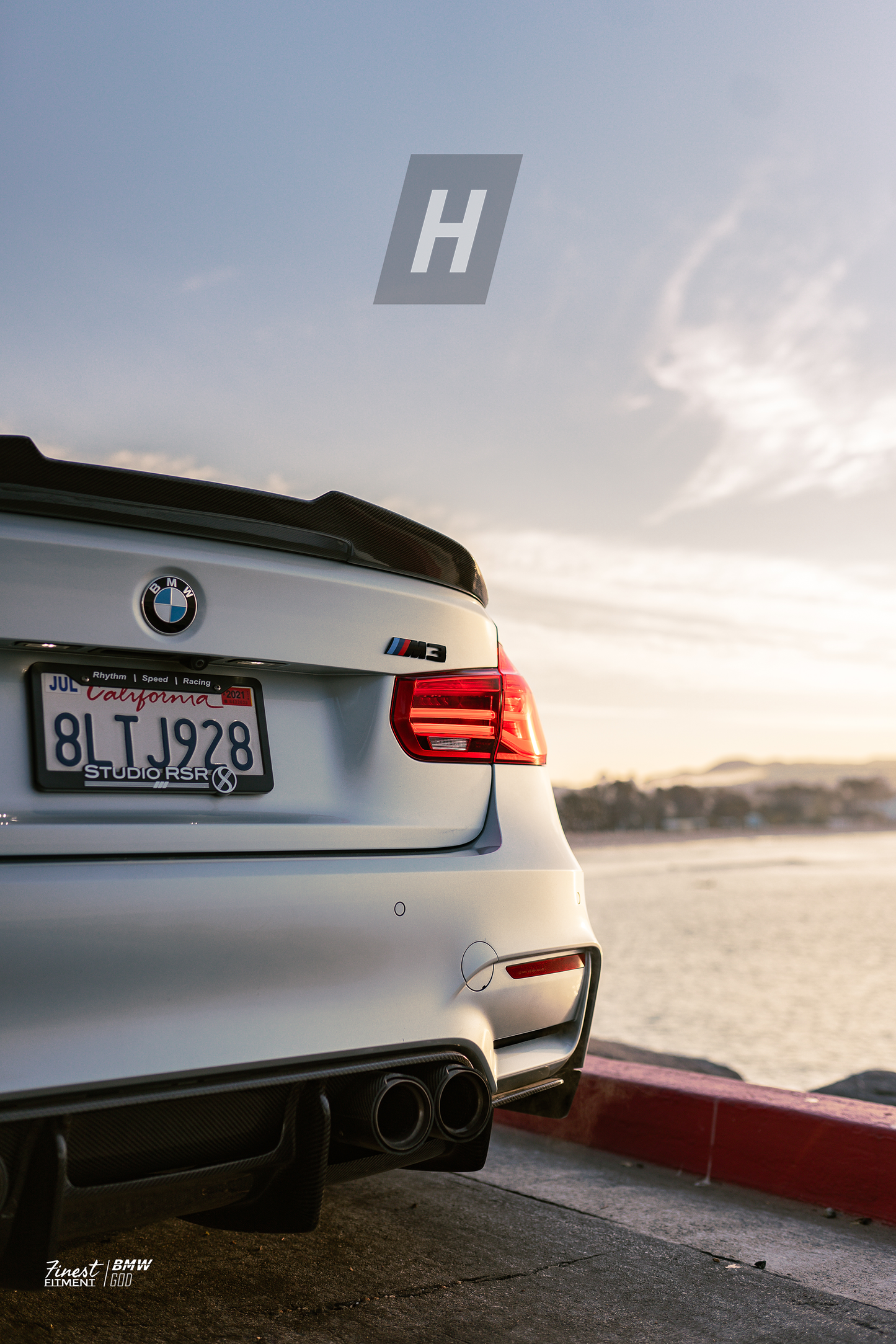 P Style V2 Dry Carbon Fiber Trunk Lip Spoiler - F80 M3 | F30 3-SERIES