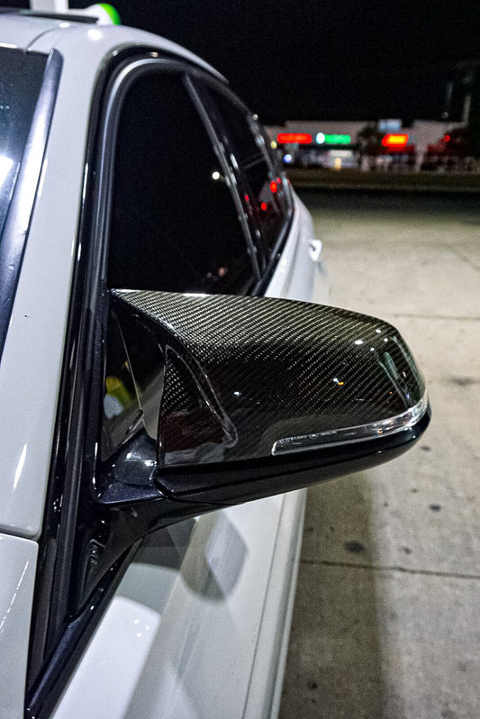 Performance V1 Carbon Fiber Mirror Cap Replacements - F3X 3-Series | F3X 4-Series | F2X 2-Series